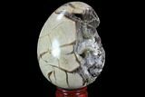 Septarian Dragon Egg Geode - Yellow Crystals #88502-2